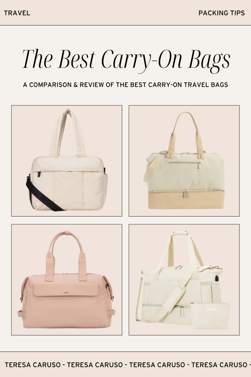 The Best CarryOn Bags Teresa Caruso